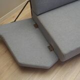 Canapé gris, design danois, années 1960, production : Danemark