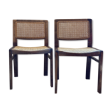 Pair of Baumann chairs canned
