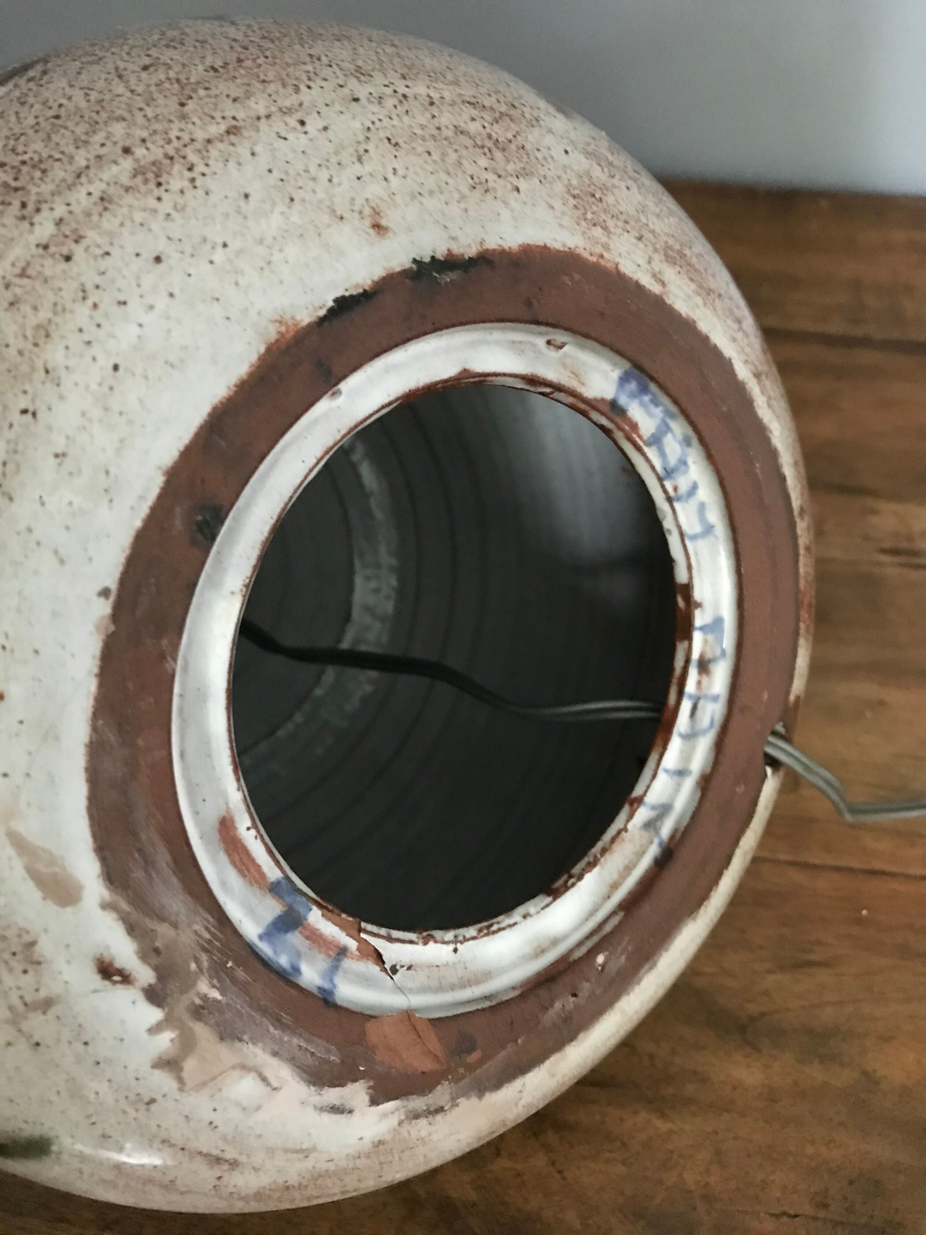 Pied de lampe en céramique