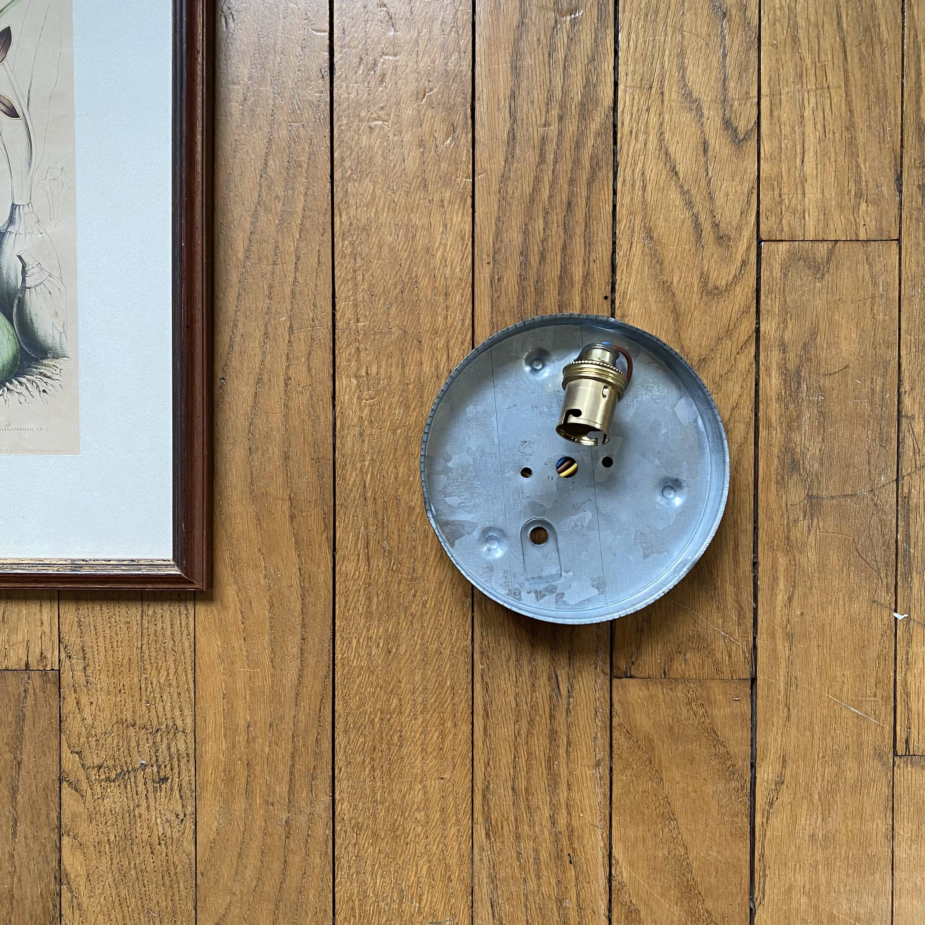 Wall or ceiling light with square porthole glass, 1970s-1980s