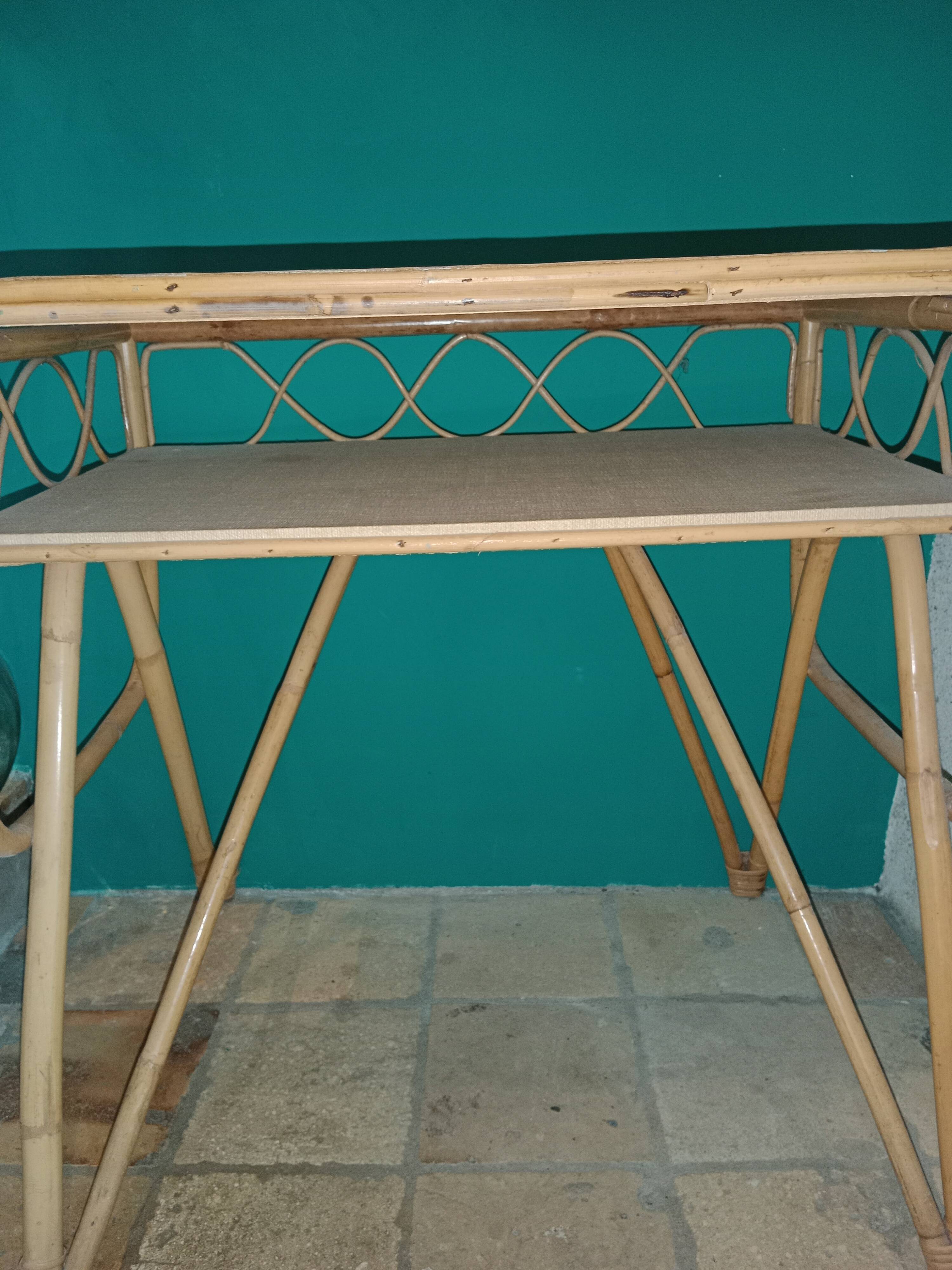 Vintage rattan desk