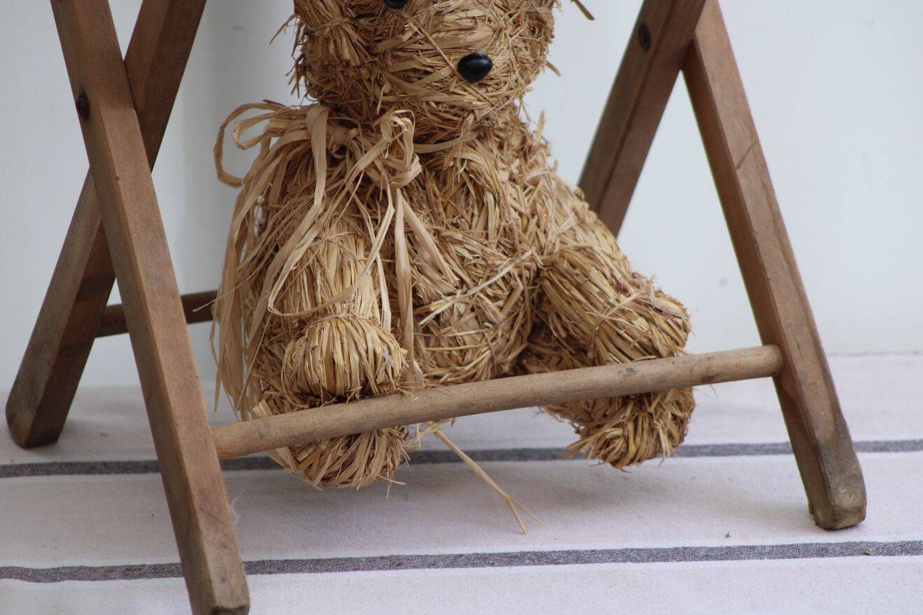 Old wooden folding chair