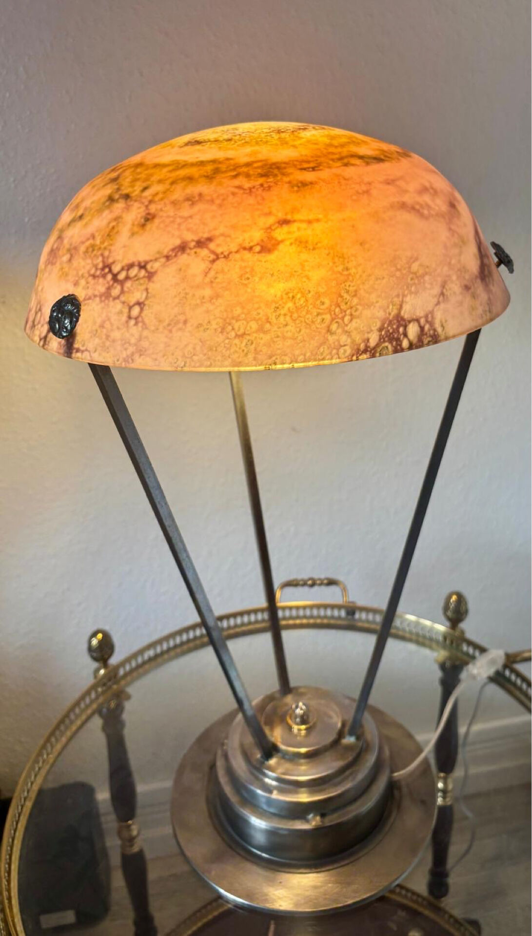 Large art deco mushroom lamp 1930 - jean noverdy - 60cm