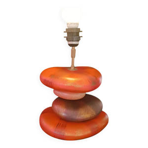 Pied de lampe galets - chatain