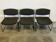 Pair of vintage armchairs in metal and grey mottled fabric.