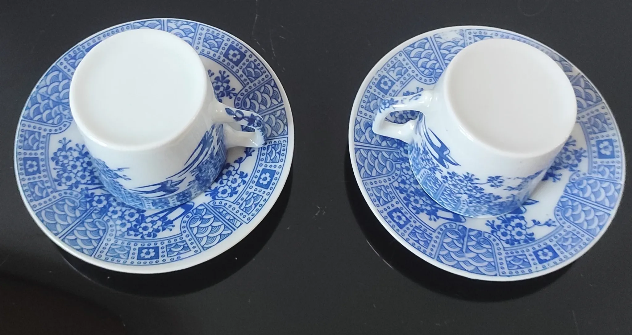 Vintage porcelain cup duo