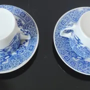 Vintage porcelain cup duo