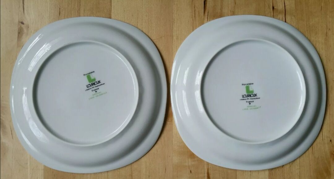 7 assiettes à dessert porcelaine fleurs roses