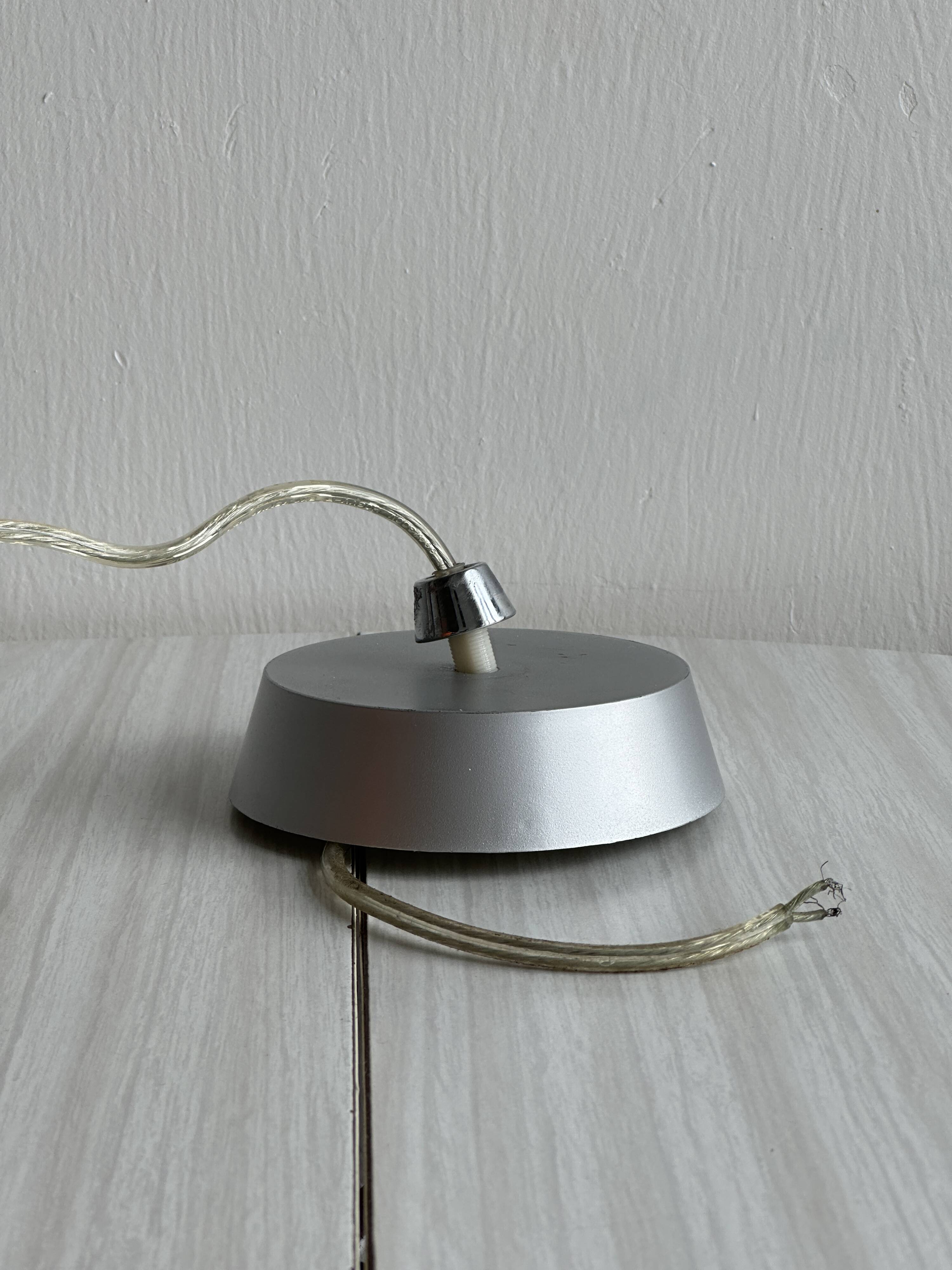 Vintage 70s pendant light in orange metal, Space Age design