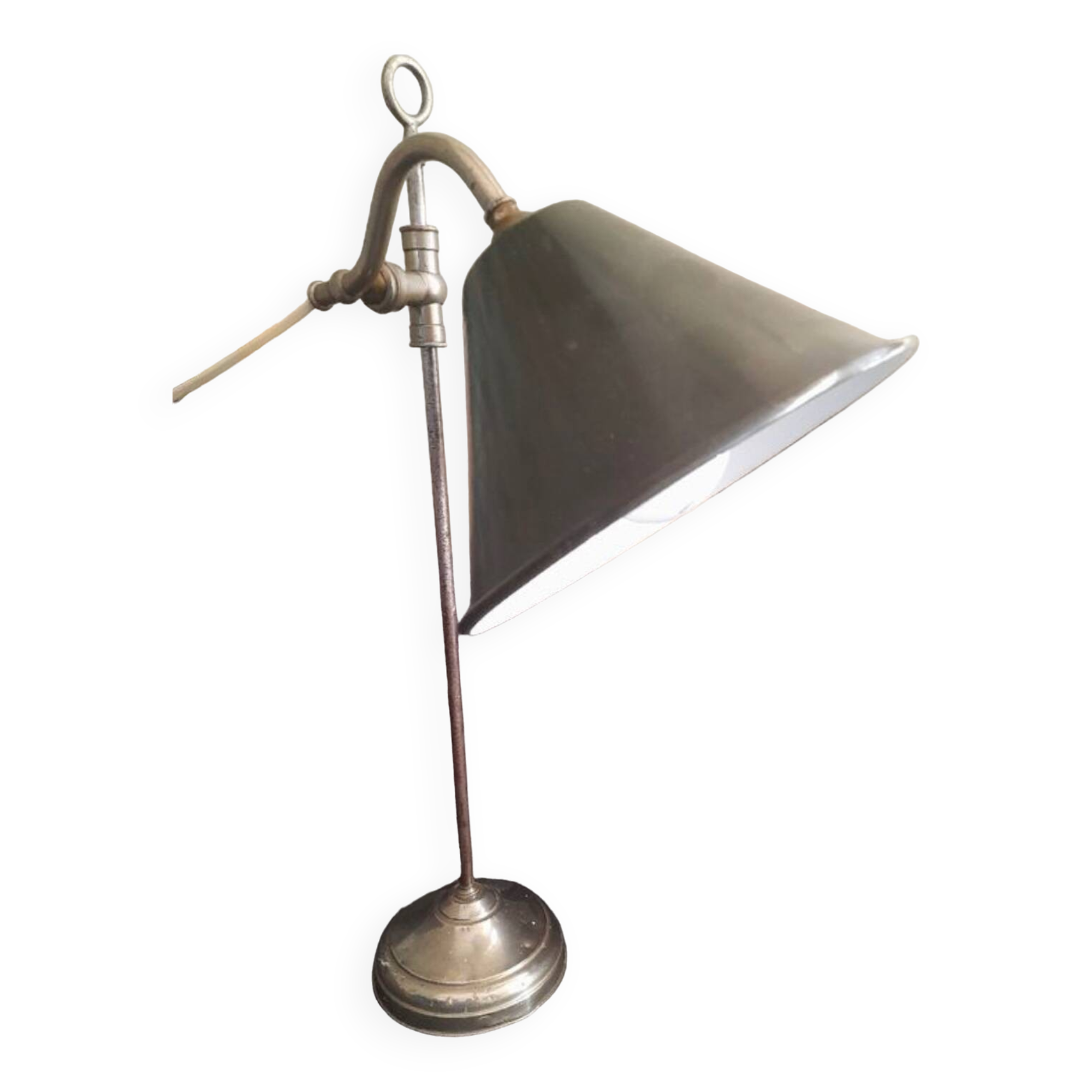Lampe col de cygne tôle 1930/1950