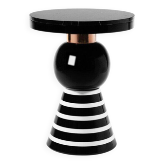 Casalto Havana Side Table – Handcrafted Ceramic, Marble & Copper Detail