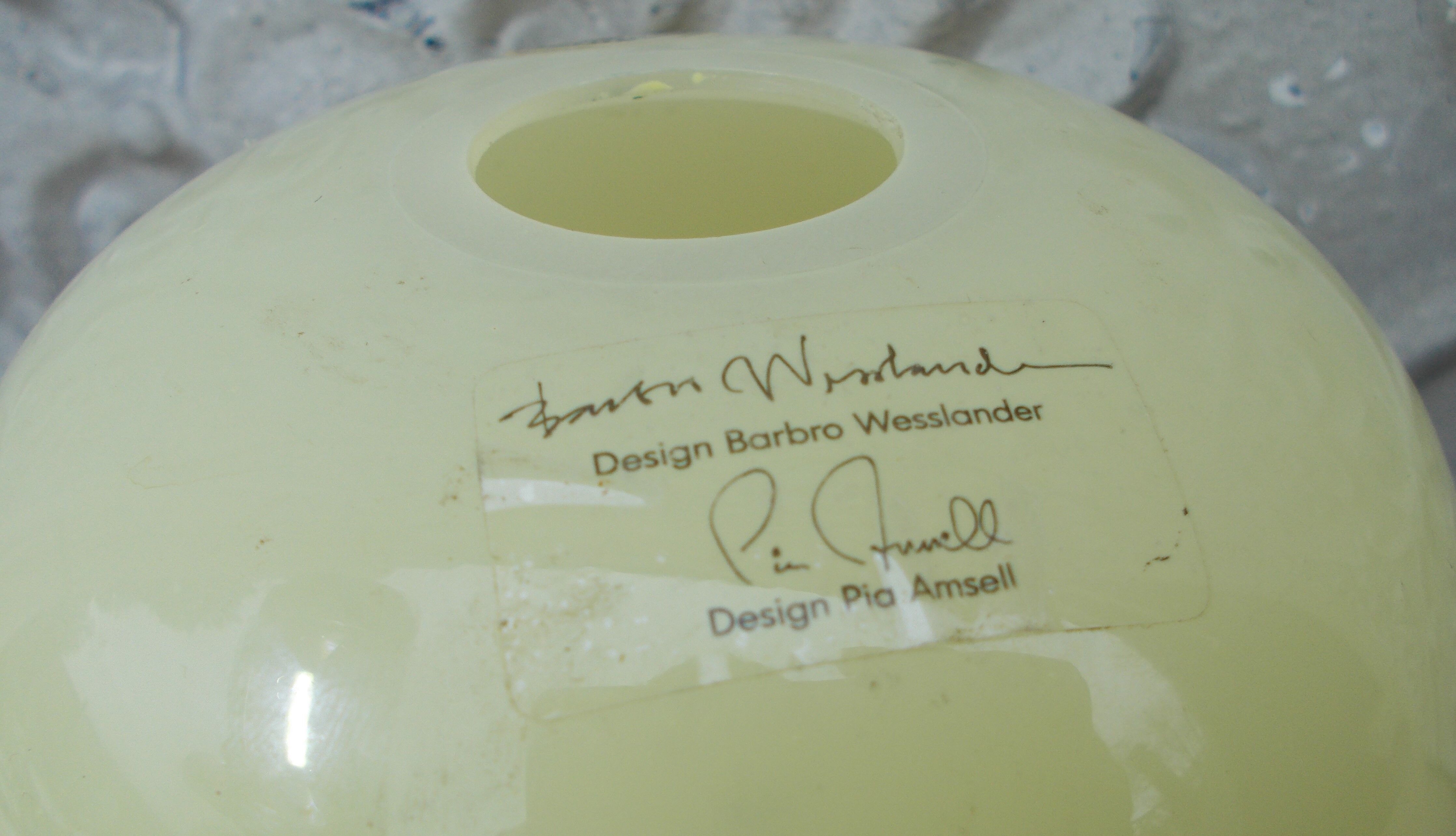 Design vase Barbro Wesslander and Pia Amsell