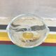 Ancient art deco moulded glass vase - vintage design decorated decor