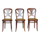 3 Thonet chairs No. 642 from 1910 "rare butterfly model"