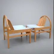 Pair of Argos lounge chairs by Baumann
