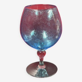 bubble blown glass vase - biot glassware