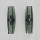 Pair of Italian wall lights Veca Fontana Arte in smoked glass and chrome.