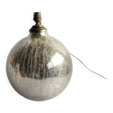 Art Deco lamp ball of cracked mercurized glass