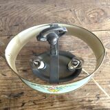 Bouillotte lamp in painted sheet metal decorated with flowers