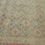 Hand-Knotted Persian Antique 1970s 241 cm x 340 cm Beige Wool Carpet