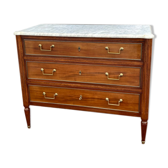 Mahogany chest of drawers louis xvi style xx eme century