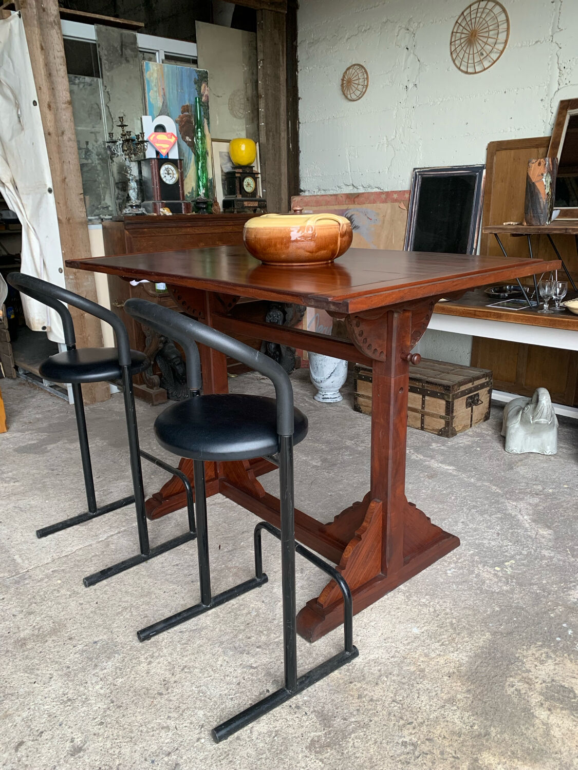 High table / bar table in teak – 4 to 6 people