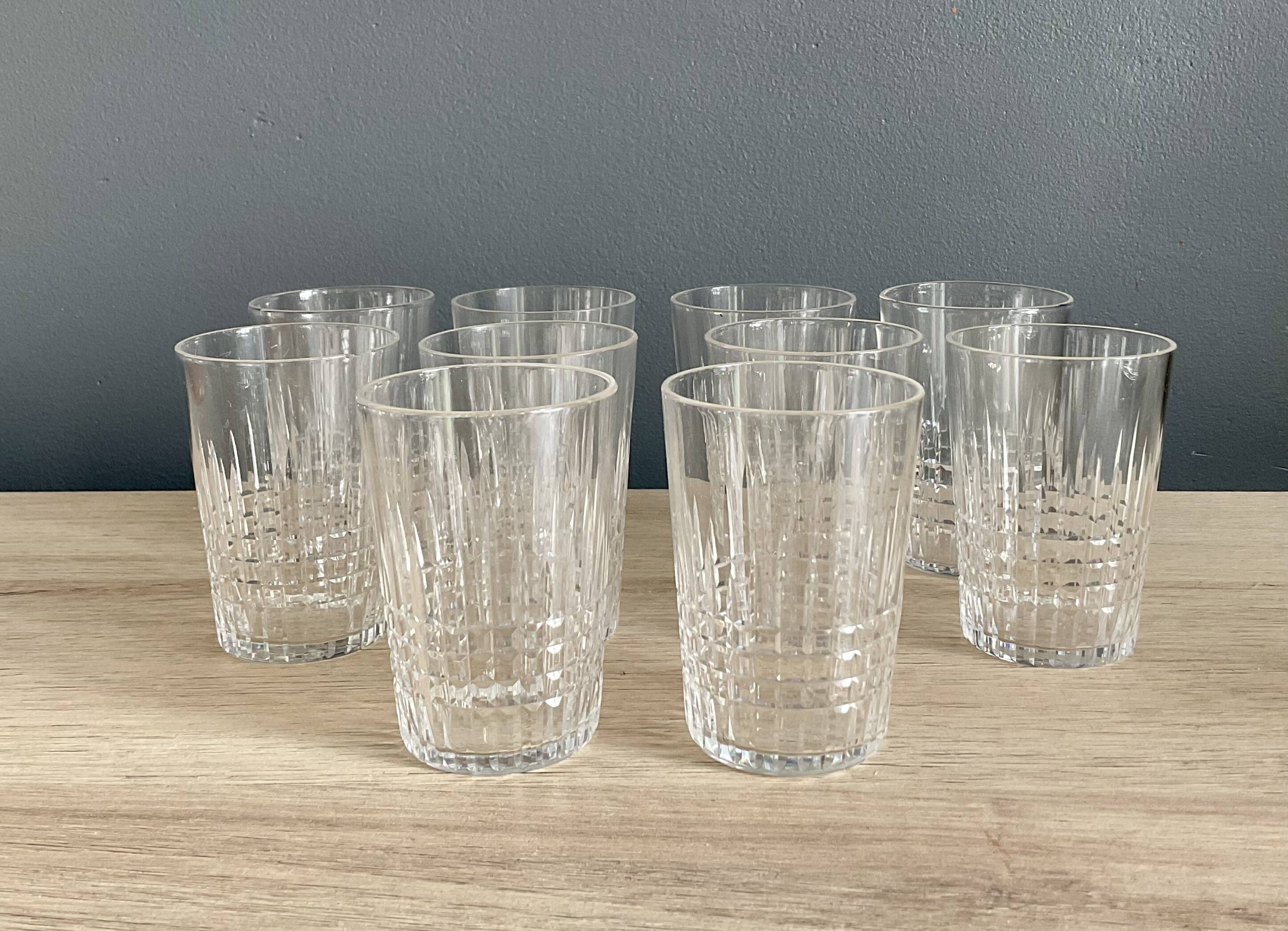 Set of 10 baccarat tumbler glasses nancy model
