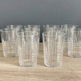 Ensemble de 10 verres gobelets baccarat modèle nancy