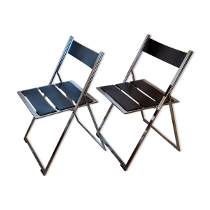 Paire de chaises pliantes,