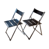 Pair of folding chairs, 1980s