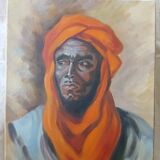Tableau huile portrait orientaliste