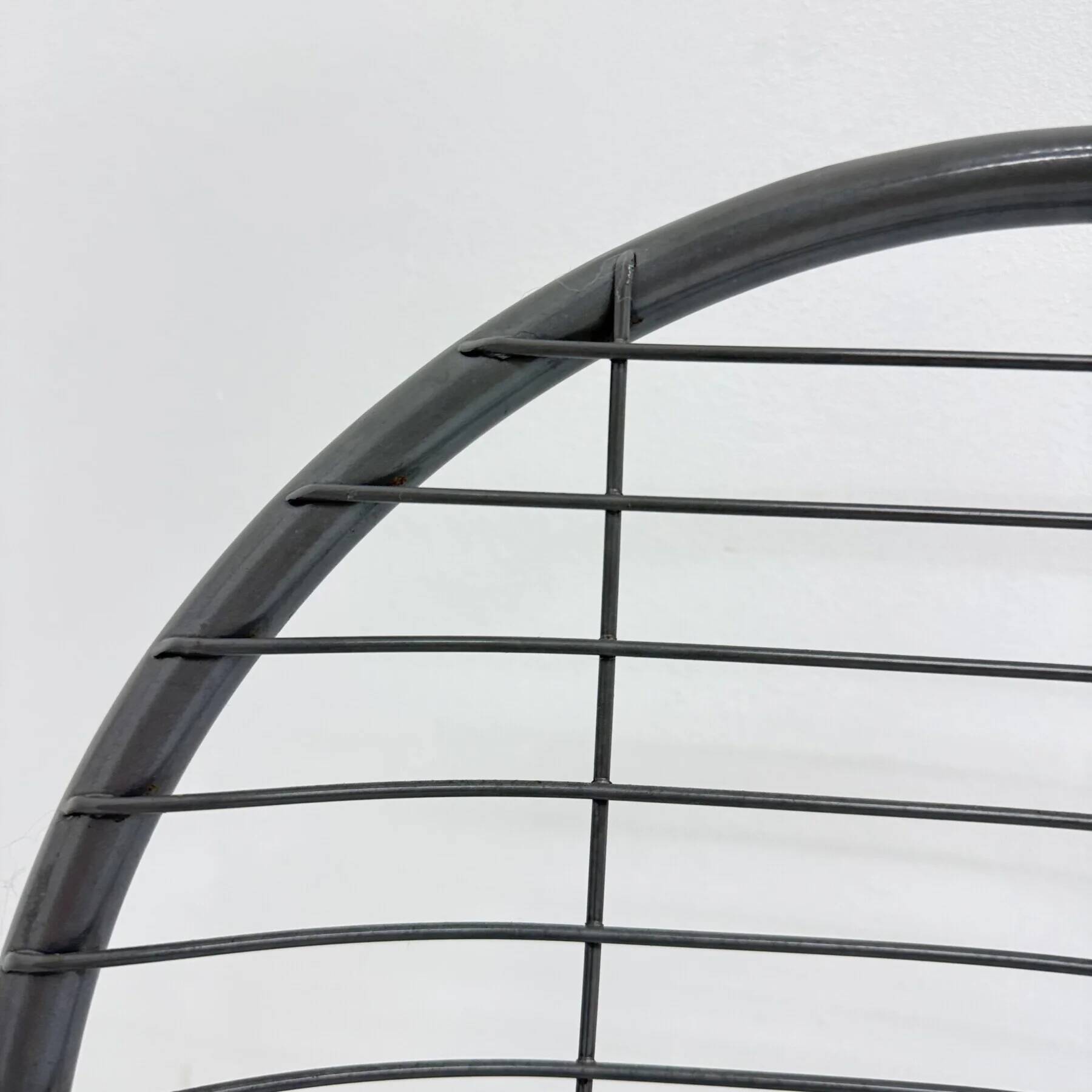 Niels Gammelgaard for Ikea grey wire metal folding chair, 1970s