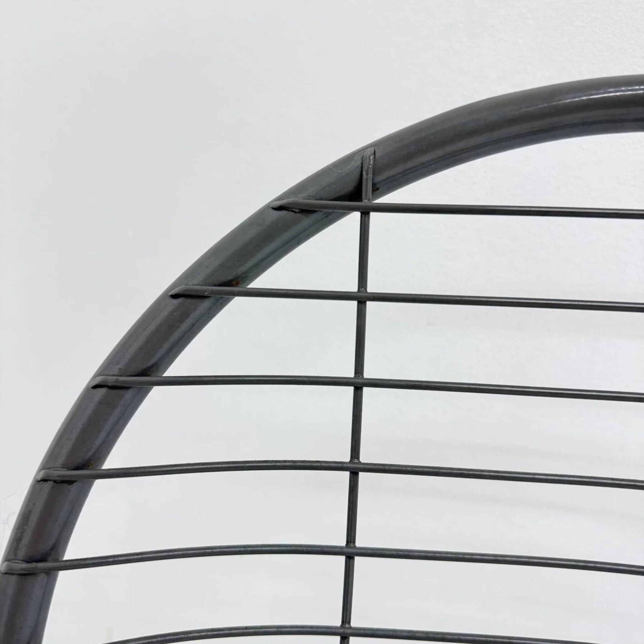 Niels Gammelgaard for Ikea grey wire metal folding chair, 1970s