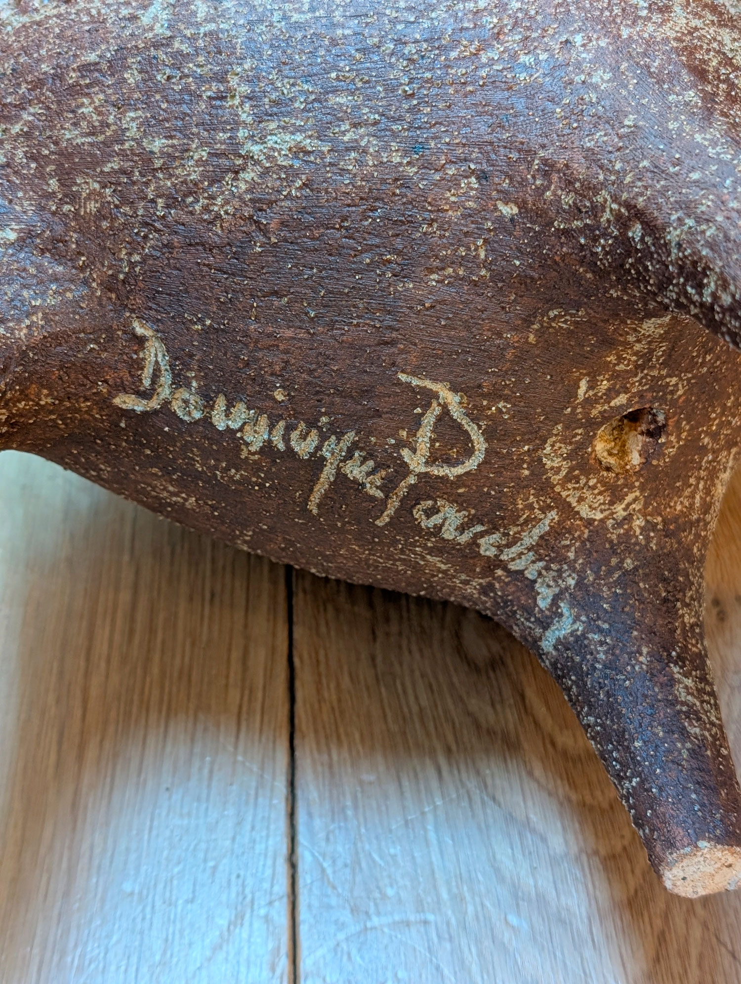 Bull in sandstone, by Dominique Pouchain, 2025