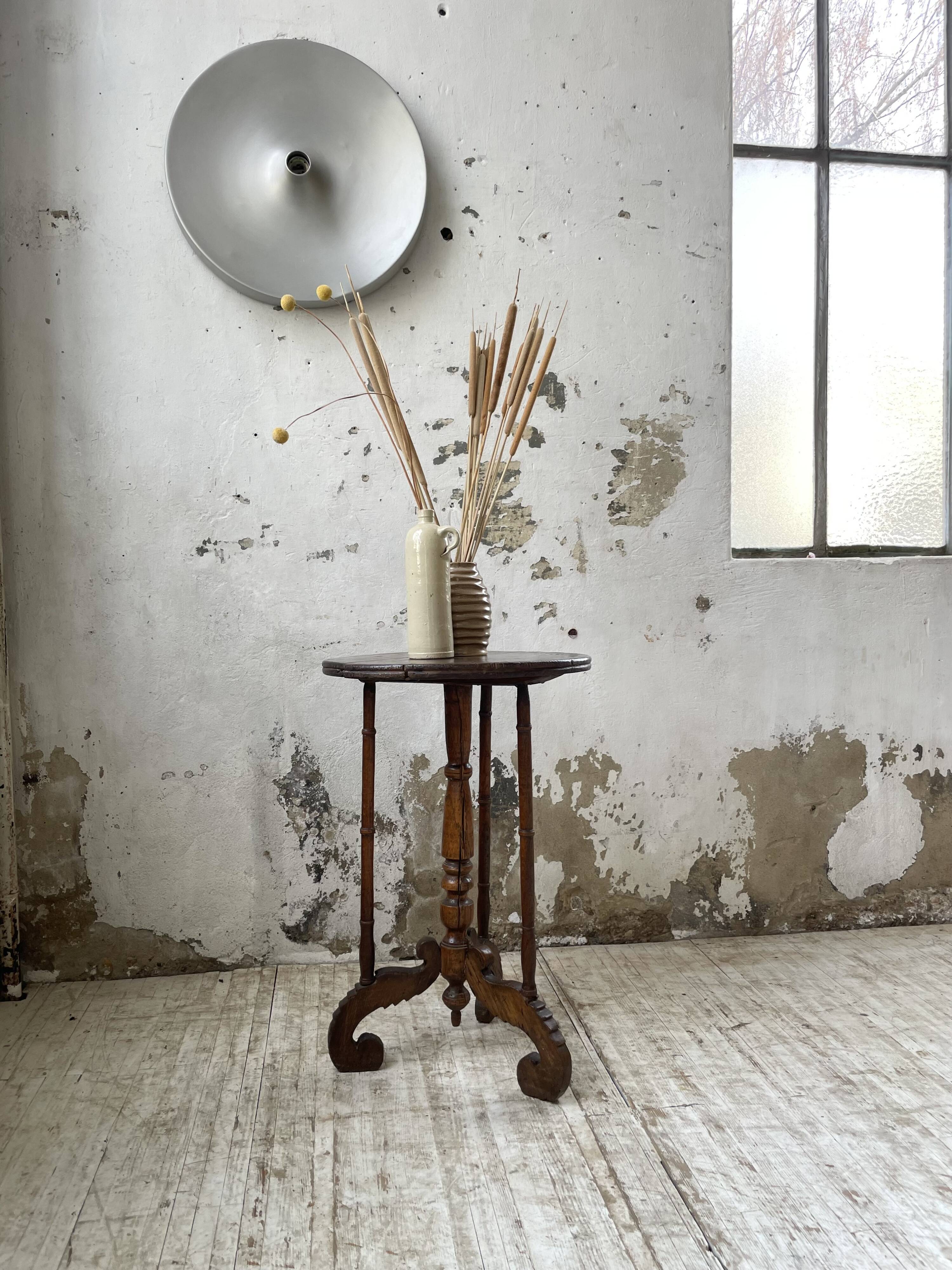 19th century oak pedestal console