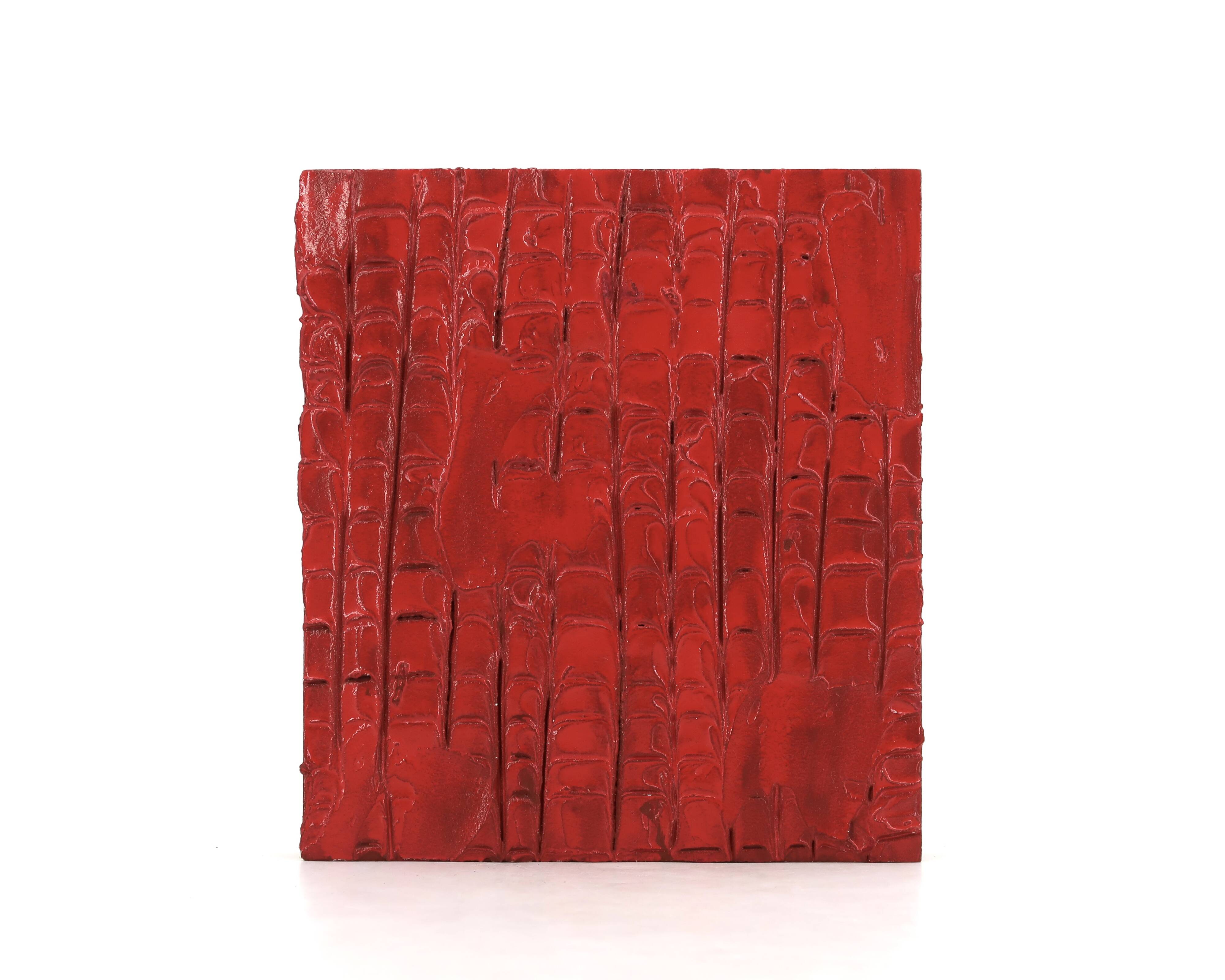 Petit tableau minimaliste abstrait, peinture texturée de Vincent Dufresne