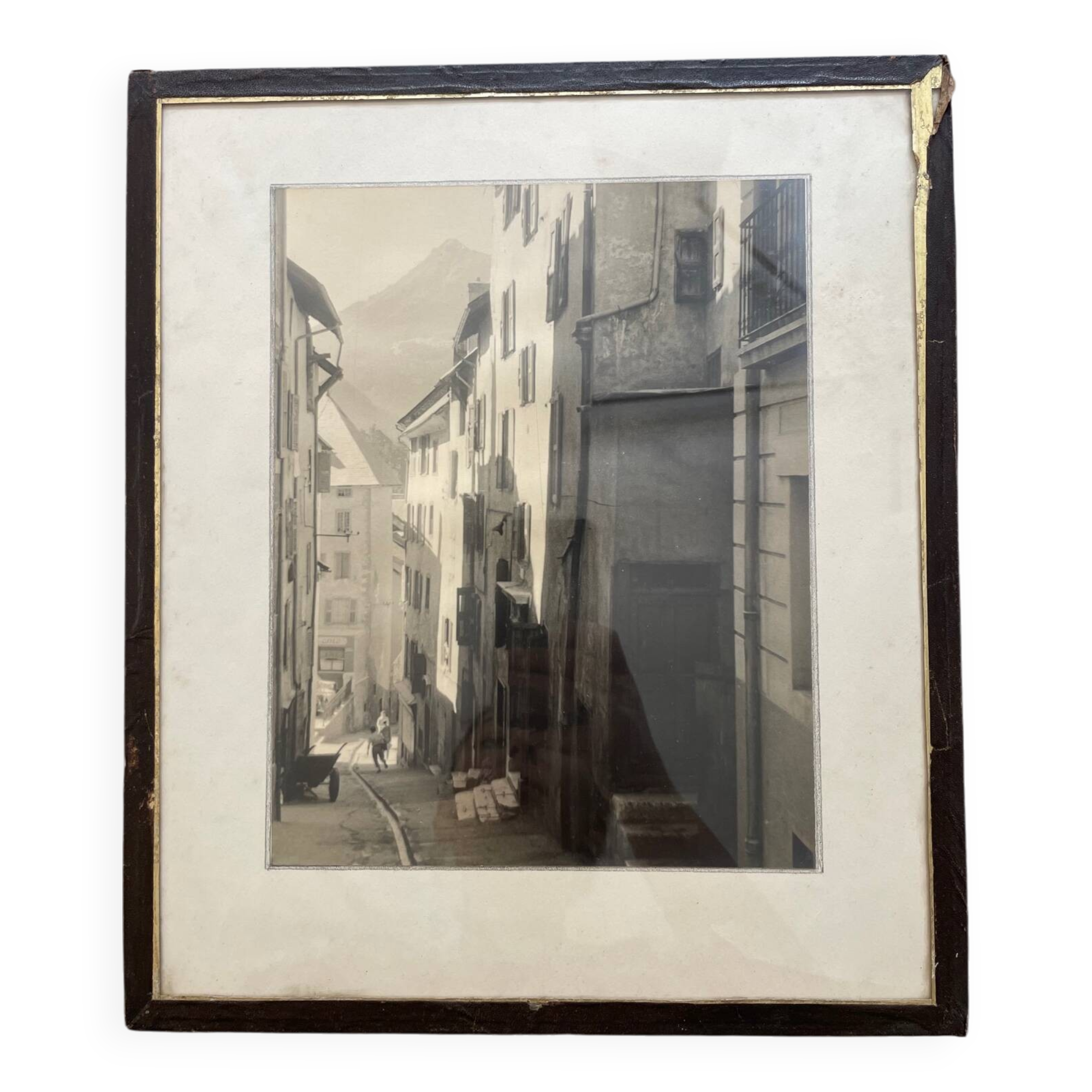 Old silver photograph Briançon 1950
