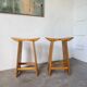Scandinavian pine stools with Japanese inspiration.