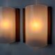 Pair of pine and methacrylate wall lights, Spain 1980