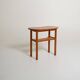 Table de coiffeuse en pin nordique avec étagère, années 1950-60.