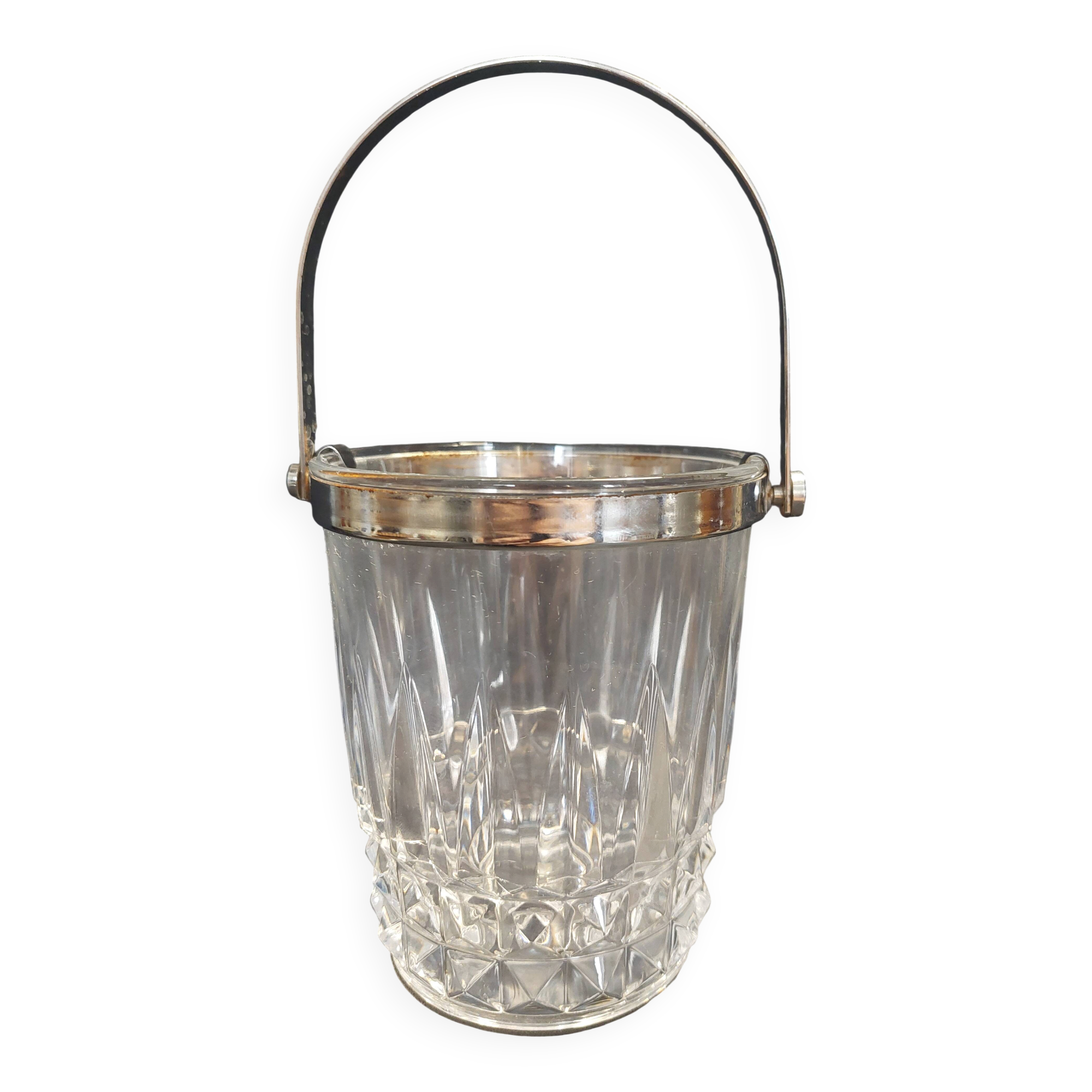 Vintage crystal ice bucket from Arc.