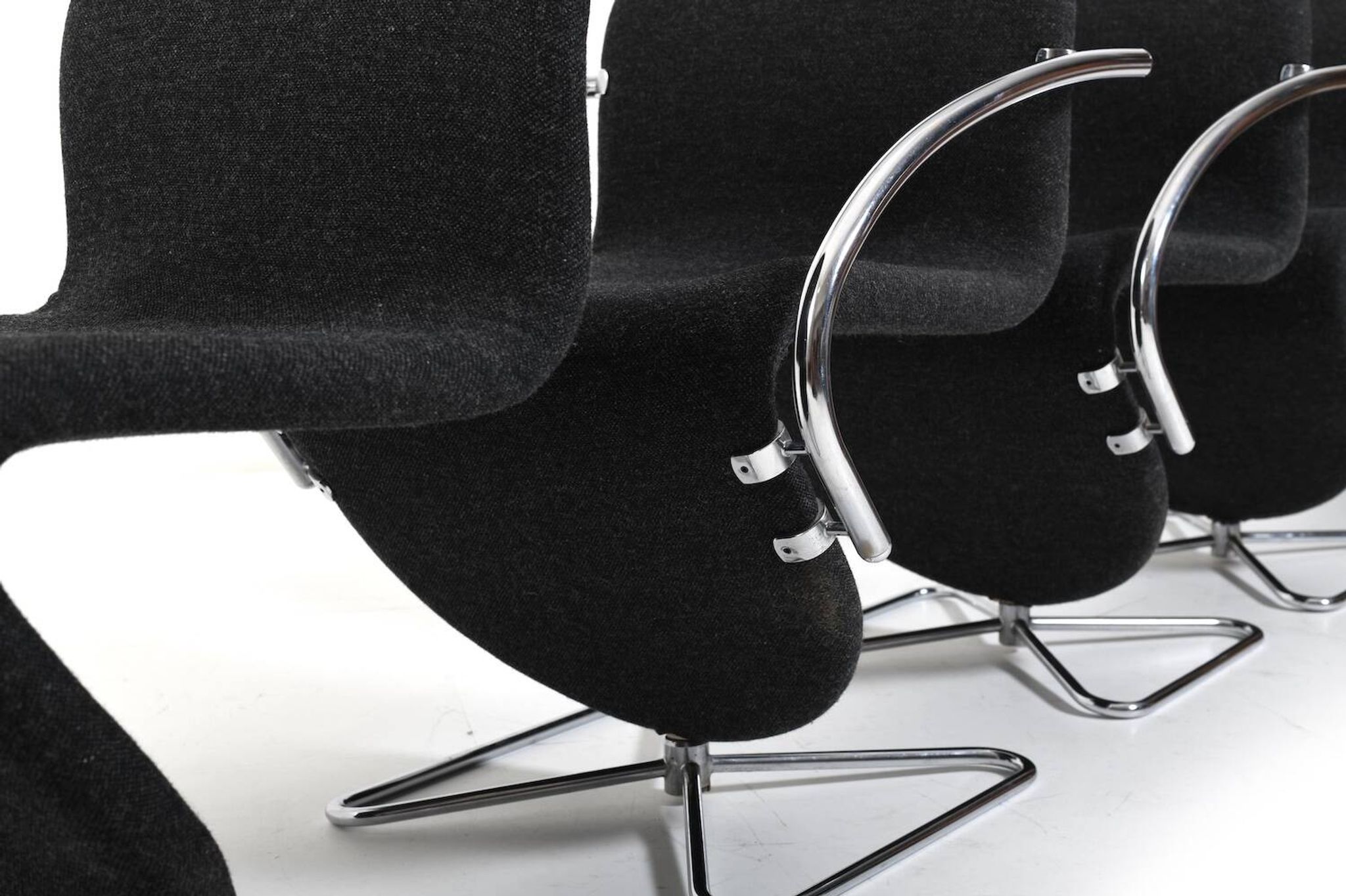 Verner Panton for Fritz Hansen 1973 Series 1-2-3 Butterfly Base