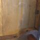 Vintage red wooden bistro chairs THONET 1950
