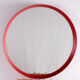 Vintage red round plastic mirror from the 1960s.