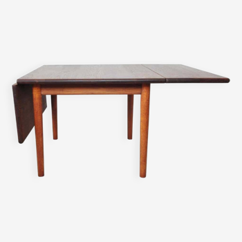 Hans J. Wegner Drop Leaf Table in Solid Teak and Oak for GETAMA