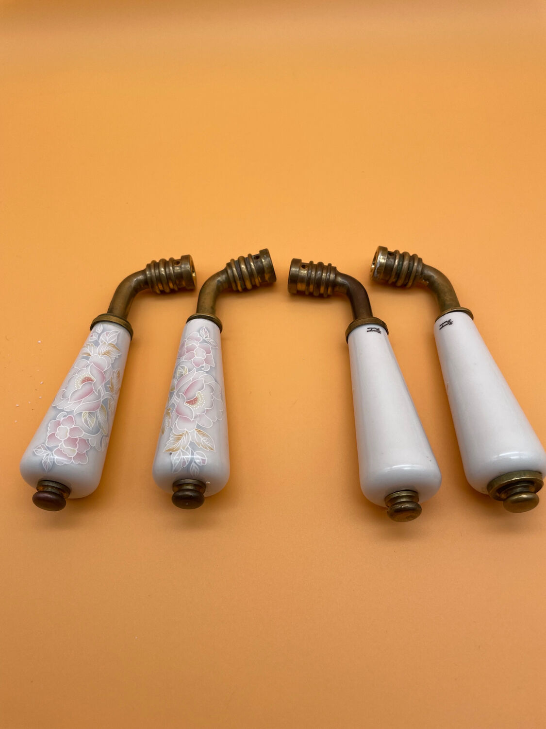Limoges porcelain handles floral motif