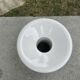 XXL diabolo candlestick in white ceramic