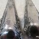 Ice cream serving cutlery in 950 silver and gilded metal, St LXVI and Art Nouveau style