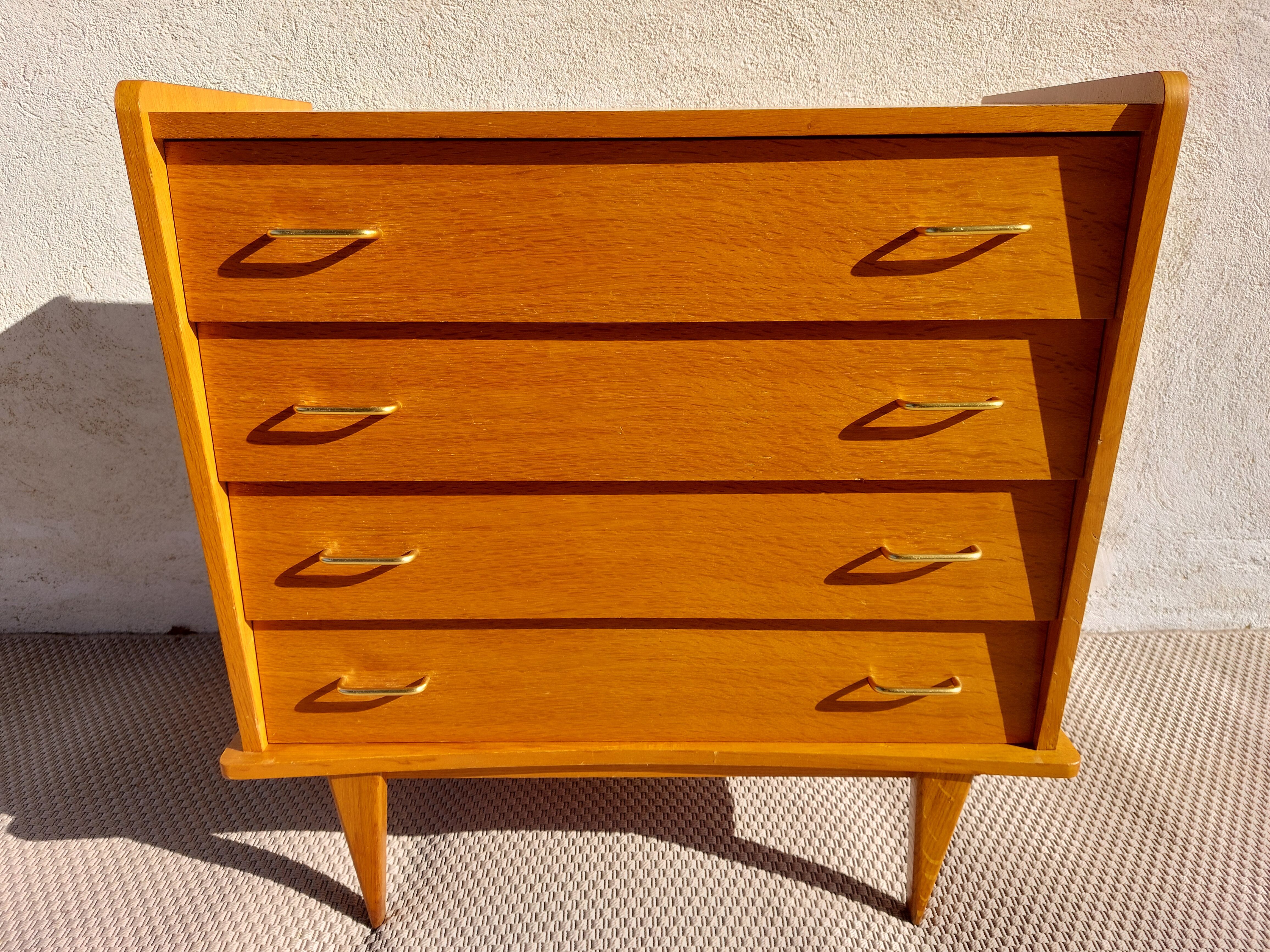vintage commode with tapered legs