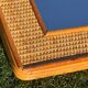Bamboo and woven wicker mirrors in the style of Dior, 1960s-70s. Set of 2.